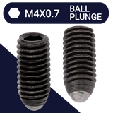M4X0.7 Set Screw,Steel,Ball Plunge Point