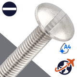A4 Stainless Slotted Truss Head M3X0.5 Coarse NFE 27-128