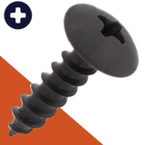 M4.8 Phillips Truss Self Tapping Screw Stainless Steel, Black Oxide