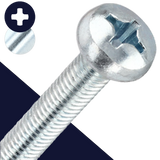 Phillips Pan Head 4.8 Zinc M2.5X0.45 Coarse DIN 7985