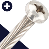 Phillips Pan Head Stainless M6X1.0 Coarse DIN 7985