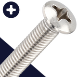 Phillips Oval Head Stainless M3X0.5 Coarse DIN 966