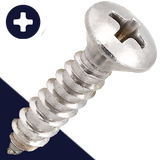 M4.2 Oval Phillips Tapping Stainless Steel DIN 7983-C