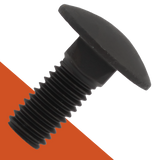 M8X1.25 Carriage Bolt,A2-70 Black Stainless,DIN 603