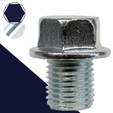 M12X1.25 Flanged Hex Plug,Steel Zinc Plated,Part# DP12X1.25-038
