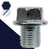M12X1.25 Flanged Hex Plug,Steel Zinc Plated,Part# DP12X1.25-038
