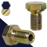 M12X1.5 Hollow Hex Plug,Steel, Yellow Zinc Plated,Part# DP12X1.5HLYLW