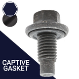 M12X1.75 Flanged Hex Plug,Dog Point with O-Ring,Part# DP12X1.75-079