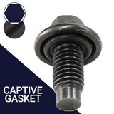 M12X1.75 Flanged Hex Plug,Dog Point with O-Ring,Part# DP12X1.75-18