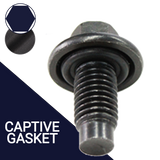 M12X1.75 Flanged Hex Plug,Dog Point with O-Ring,Part# DP12X1.75-18