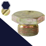 M19 VOLVO Hex Plug,Steel, Yellow Zinc Plated,Part# DP19