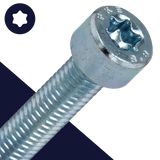 M3X0.5 Torx Socket Head - Steel 8.8 Zinc ISO 14579