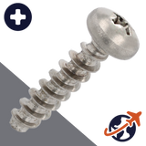 M3.5 Phillips Pan Thermoplastics Screw - A2 Stainless