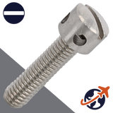 M3X0.5 Slotted Capstan Screw - AISI 303 Stainless DIN 404