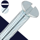 M3X0.5 Flat Head Slotted,Steel Class 4.8 Zinc,DIN 963