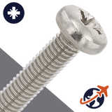 M4 Pozidrive Pan Thread Forming - A2 Stainless DIN 7500-CE