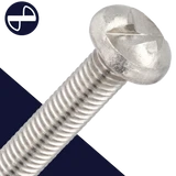 M6 One-Way Pan Head,Stainless Steel A2,Permanent Security Screw