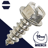 M6.3 Slotted Hex Flange,Stainless Steel,Sheet Metal Screw