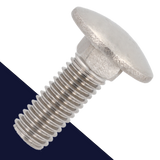 M8X1.25 Carriage Bolt,A2-70 Stainless,DIN 603