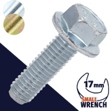 M12X1.25 ExFine Flange Bolt,Steel Class 10.9 Zinc,JIS B-1189 / 17mm Wrench