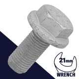 M14X1.5 Fine Flange Bolt,Steel Class 10.9 Zinc Flake,OEM Special / Wrench 21mm