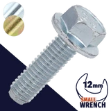 M8 JIS Flange Bolt,Steel Class 10.9 Zinc,JIS B-1189 / 12mm Wrench