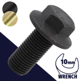 M6X1.0 Flange Bolt,Steel Class 10.9,DIN 6921 / 10mm Wrench