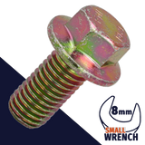 M6X1.0 Flange Bolt,Steel Class 10.9 Zinc,ISO 4162 / 8mm Wrench