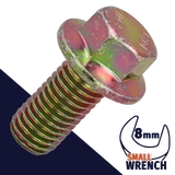 M6X1.0 Flange Bolt,Steel Class 10.9 Zinc,ISO 4162 / 8mm Wrench