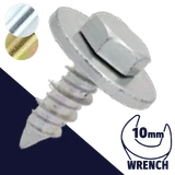 M6.3 Hex Loose Washer Tapping,Threaded for Plastics,Flat Washer