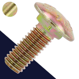 M6X1.0 Short Neck Carriage Bolt,Steel Class 8.8 Zinc,ISO 8678 Reduced Collar