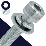 M4X0.7 Socket Head SEMS FW + LW - Steel 10.9 Zinc