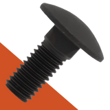 M8X1.25 Carriage Bolt,A2-70 Black Stainless,DIN 603