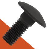 M8X1.25 Carriage Bolt,A2-70 Black Stainless,DIN 603