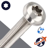 M3X0.5 Torx Pan Head,ISO 14583,A4 Stainless Steel