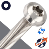 M3X0.5 Torx Pan Head,ISO 14583,A4 Stainless Steel