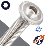 M10X1.5 Button Flange,A4 Stainless Steel,ISO 7380-2