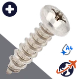 M2.9 Pan Phillips Tapping,DIN 7981-C,A4 Stainless Steel