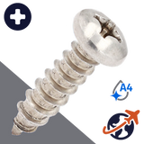 M2.9 Pan Phillips Tapping,DIN 7981-C,A4 Stainless Steel