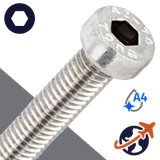 M10X1.5 Socket Head Low,A4 Marine Stainless,DIN 7984