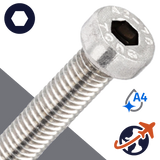 M10X1.5 Socket Head Low,A4 Marine Stainless,DIN 7984