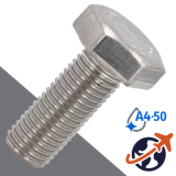 M39X4.0 Hex Bolt,A4-50 Marine Stainless,DIN 931 / 933