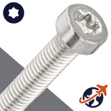 M2.5X0.45 Torx Low Socket,ISO 14580 TX,A2-50 Stainless Steel