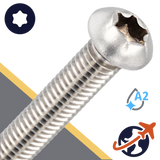 M12X1.5 Torx Button Head,ISO 7380-1 TX,A2 Stainless Steel