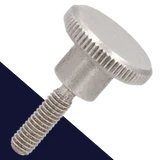 M3X0.5 Thumb Screw,DIN 464 Knurled Head,A2 Stainless Steel, High Type