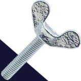 M6X1.0 Wing Bolt,DIN 316 German Style,Steel, Zinc Plated