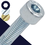 M3 Socket Head Bolt,Steel Class 8.8 Zinc,DIN 912