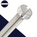 M6 Slotted Cheese Head,Stainless Steel A2,DIN 84