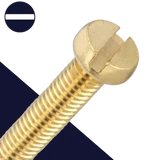 M8 Slotted Cheese Head,Corrosion Resistant Brass,DIN 84