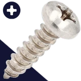 M2.9 Pan Phillips Tapping,Stainless Steel A2,DIN 7981-C